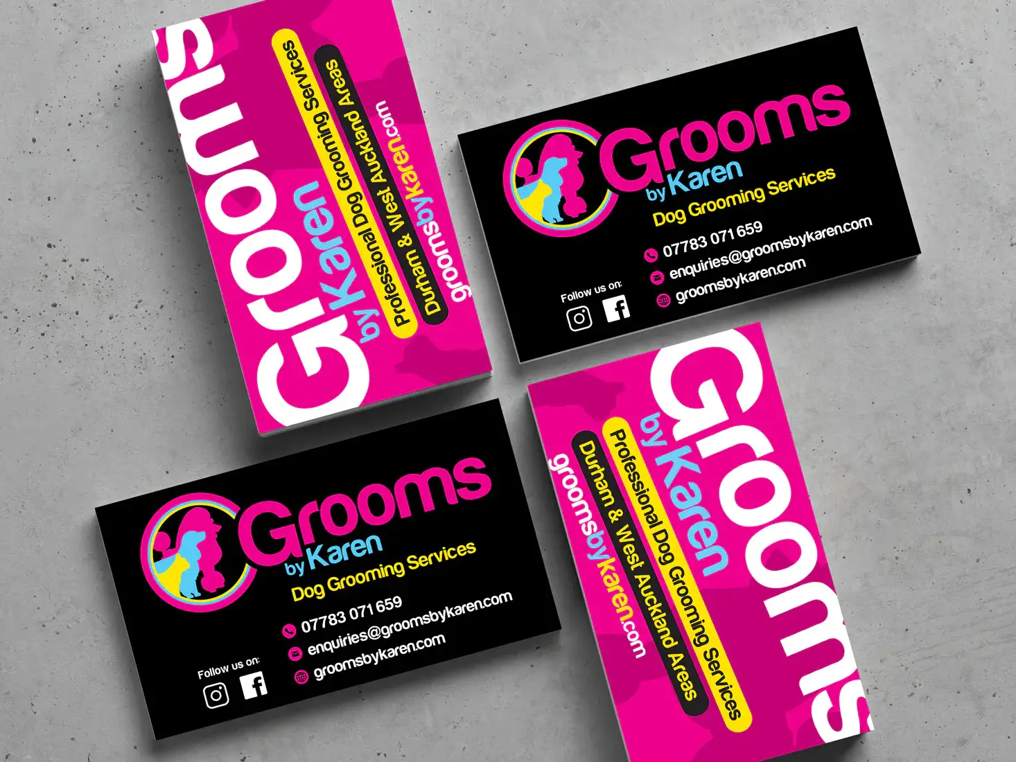 Grooms By Karen Business Cards 01